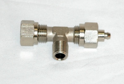 Фитинг цилиндра тройник с клапаном 1/4 - 10 мм